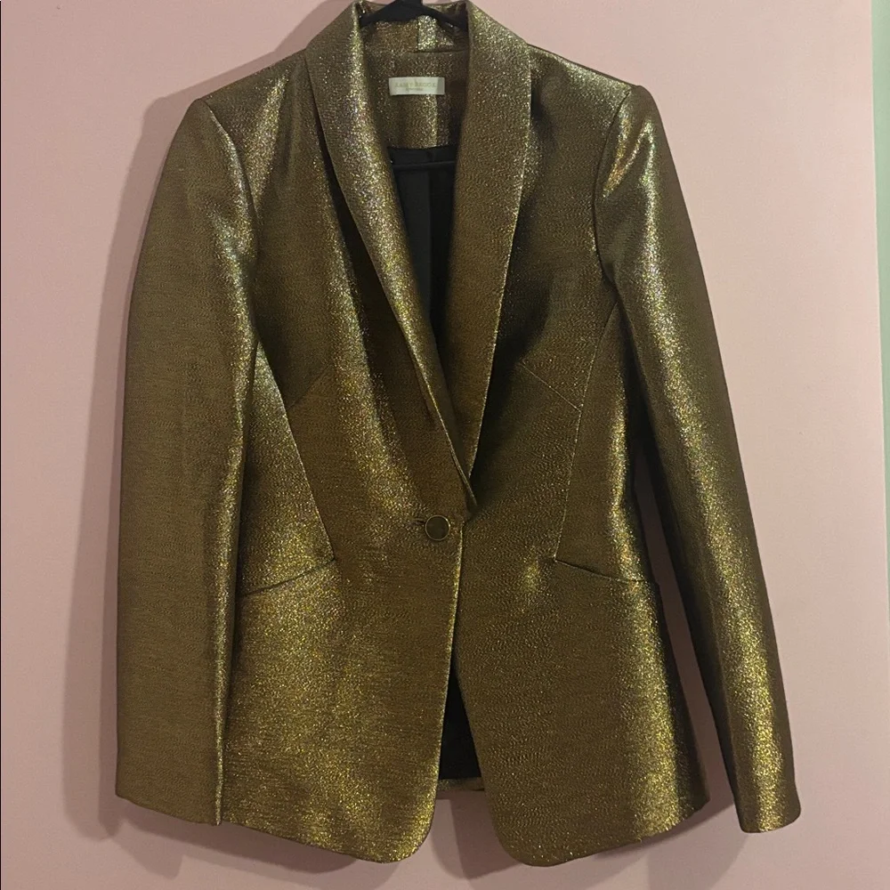 Ramy Brook  Women luxury Blazer Metallic Gold - Picture 7 of 13